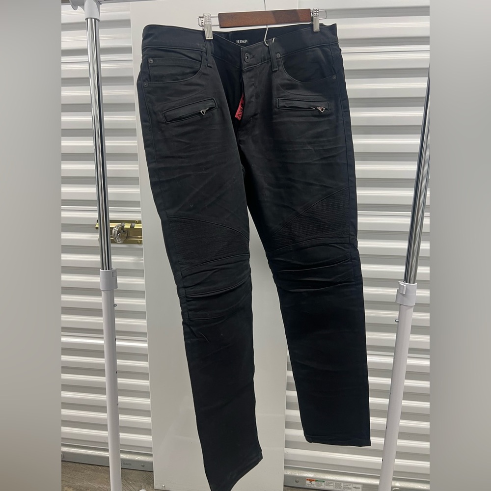 Hudson jet black “The Blinder Biker” Jeans  Size 38
